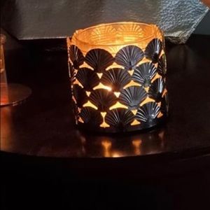 Seashells metal jar/3 wick candle holder,